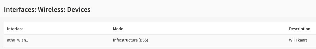 OPNsense WIFI card added