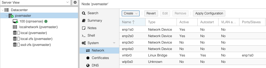 OPNsense LAN ports default